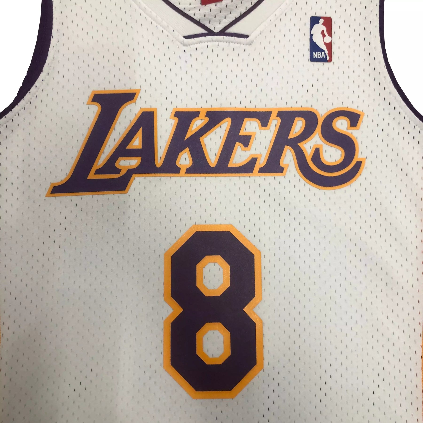 Regata NBA Los Angeles Lakers #8 Kobe Bryant 2003/04 – Mitchell & Ness Silk Branca