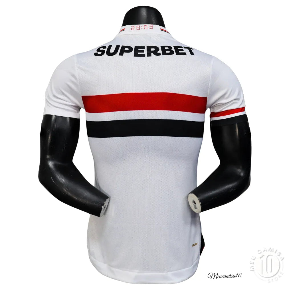 Camisa São Paulo 2025 Home - Com Patrocínio - Versão Jogador - Tamanho G (L)