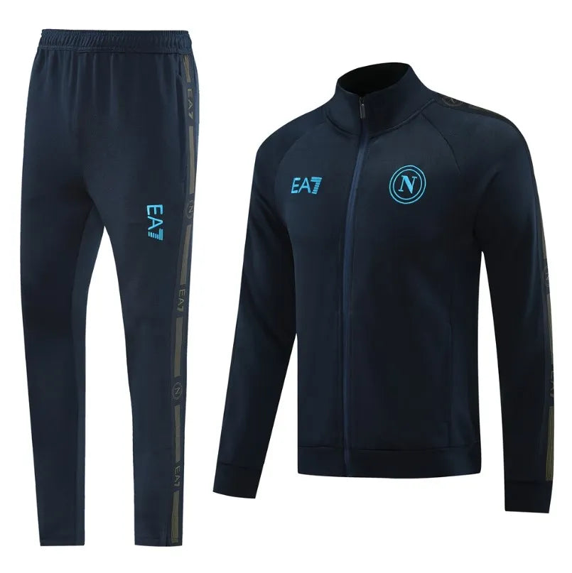 Conjunto Agasalho Napoli 2024 Pré-Jogo Azul - Masculino