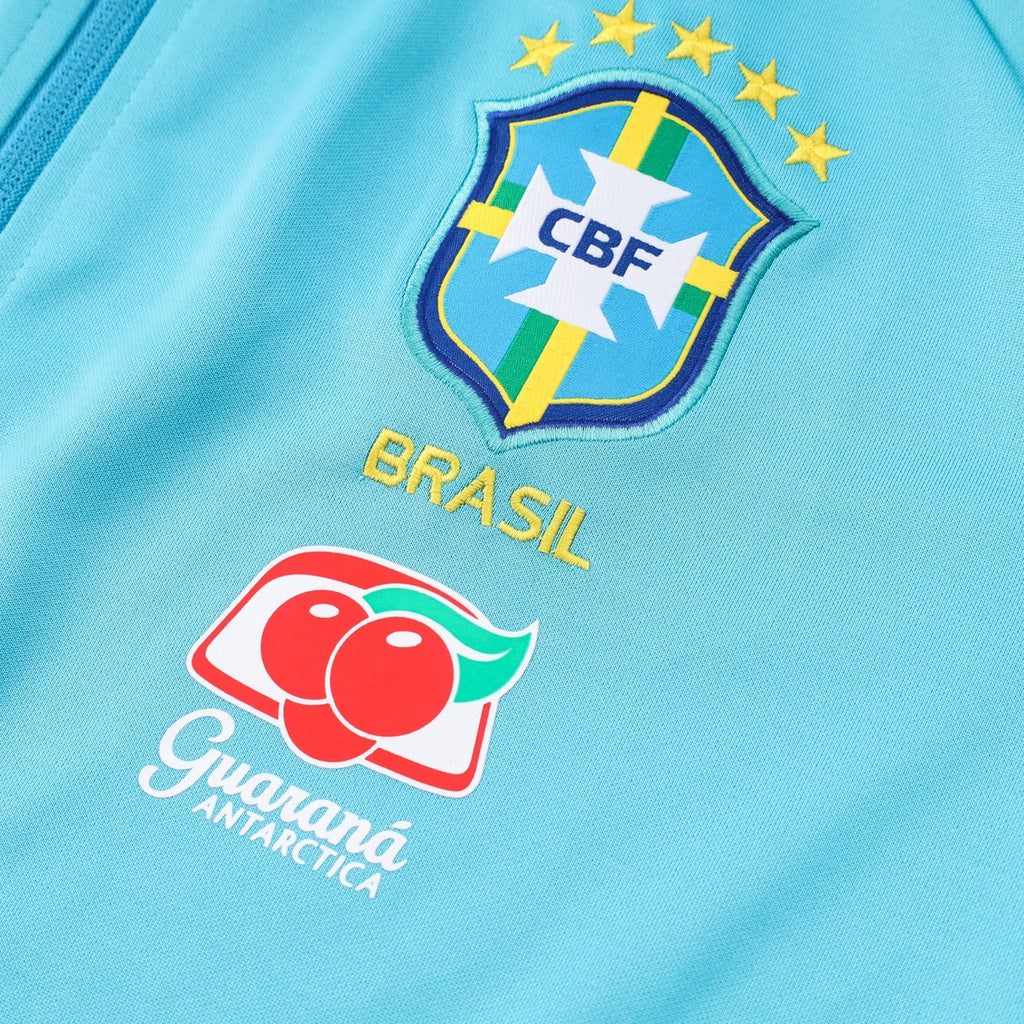 Jaqueta Brasil 22/23 Pré-Jogo Azul Claro Masculino