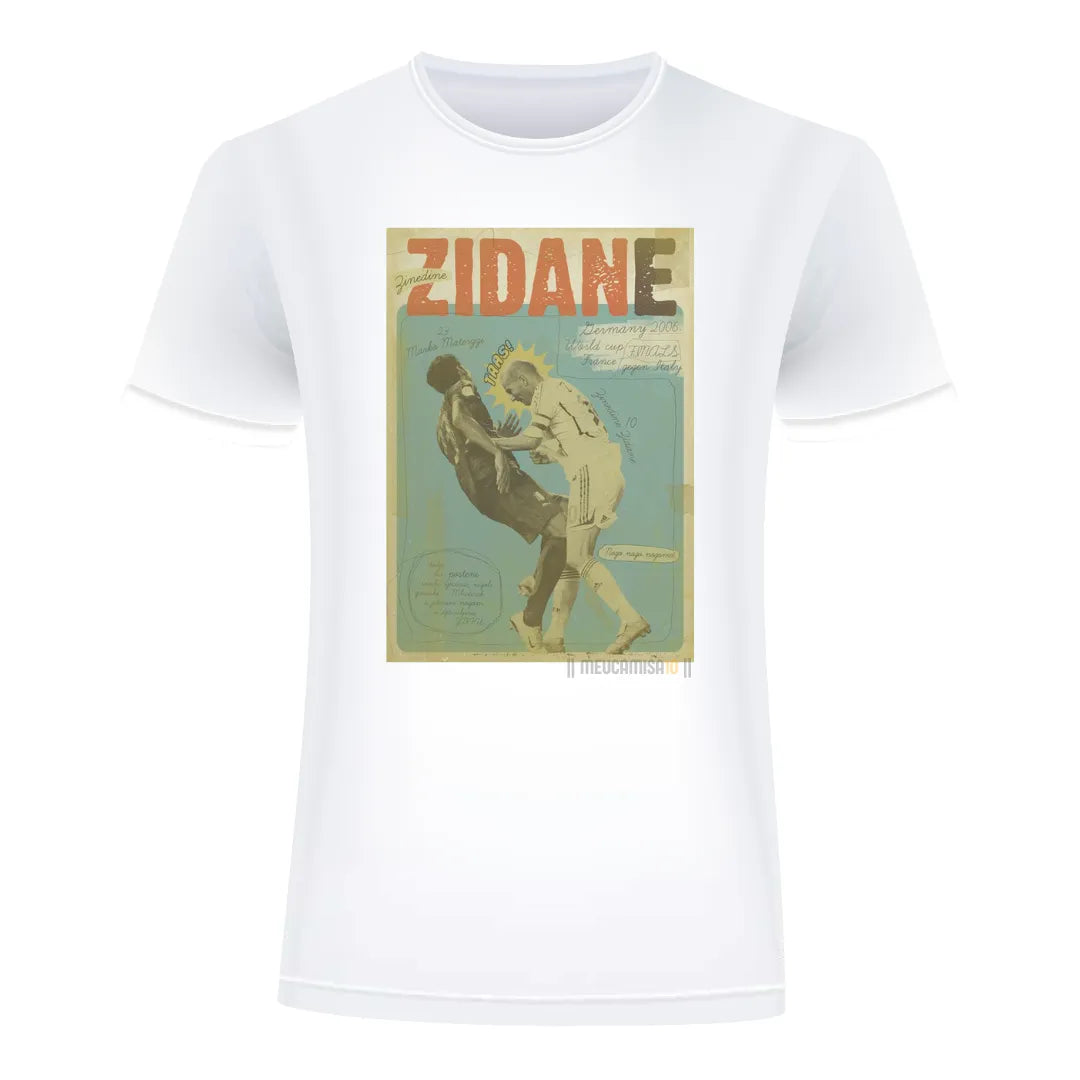 Camiseta MC10 Copa Zizou Final 2006 Branca 100% Algodão 30.1